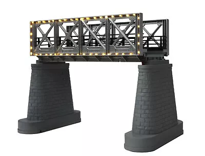 MTH 40-1118 O Gauge Bridge Girder With Operating White Lights - Silver LN/Box • $42.41