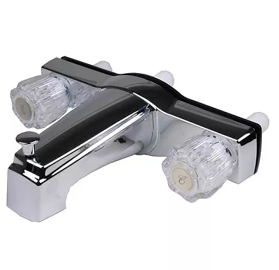 $26.99 • Buy RV And Mobile Home Bath Tub & Shower Faucet With 8 In. Valves - Chrome