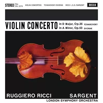 RICCI RUGGIERO / SARGENT & LONDON SYMPHONY ORCHESTRA - Tchaikovsky / Dvorak: Vio • £68.88