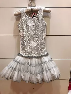 Ooh La La Couture Toddler Girl Dress Size 4 Tutu White • $80