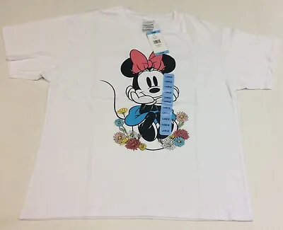 Disney Ladies Minnie Mouse Short Sleeve Tee With Embroidery Women's Size X-LARGE • $12.50