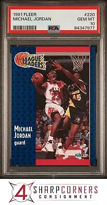 1991 Fleer #220 Michael Jordan Bulls Hof Psa 10 • $102.63