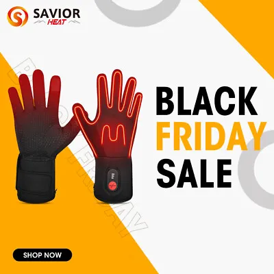 $128.79 • Buy Savior Heat Electric Heated Gloves Battery Power Gloves Winter Thermal Hand Warm