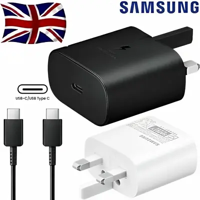 £2.75 • Buy 25W Super Fast Charger Plug And Cable For Samsung Galaxy S20  S21 S22 S23 5G UK