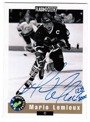 1992 Classic Draft Picks Mario Lemieux Flashback Autograph Auto /2000 Penguins • $149.99