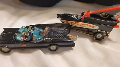 CORGI TOYS Batmobile  & Bat Boat With Trailer With 4 Figures • $50