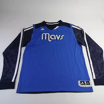 Dallas Mavericks Adidas NBA Authentics Long Sleeve Shirt Men's Blue/Navy Used • $28.89