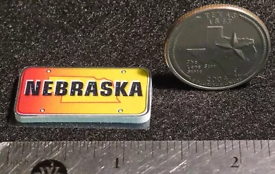 Nebraska License Plate Paper On Foam Wall Automobile Decor 1:12 Miniature • $0.99