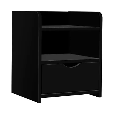 Artiss Bedside Tables Drawers Side Table Bedroom Furniture Nightstand Black Unit • $49.31