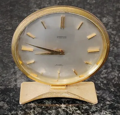 Vintage Looping 8 Day Large Alarm Clock - Swiss Made - 15 Jewels - Midcentury • $200