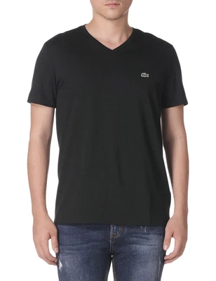 $32.49 • Buy Lacoste - Short Sleeve V-Neck Pima Cotton Jersey T-Shirt, Black , M