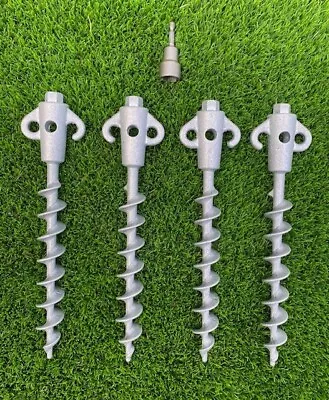 5 PCS Large Alloy Screw In Tent Pegs 295mm Ground Camping Outdoor Caravan • $59.50