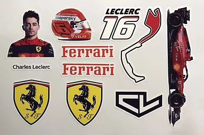 Charles Leclerc Ferrari Racing F1 Stickers • £5.98