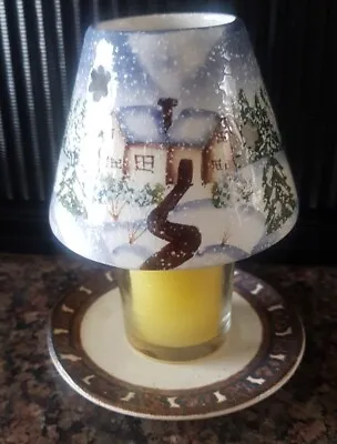  Yankee Candle Style Small Shade & Tray ~ Winter Scene  • £12.99