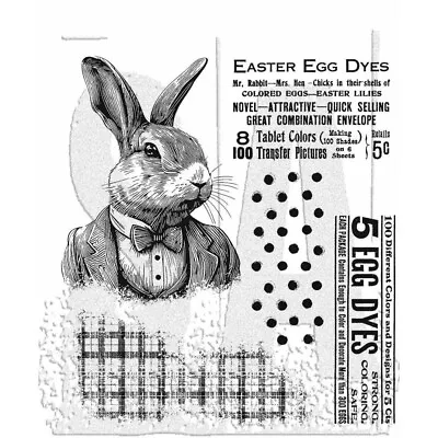 Tim Holtz Stampers Anonymous  MR. RABBIT  Easter Stamp Set- Spring 2024 • $19.95