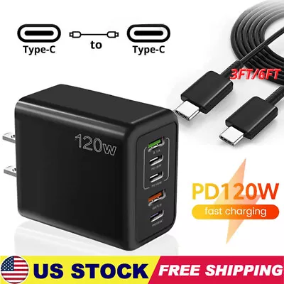 120W USB-C PD Fast Wall Charger Type C Cable For Motorola Razr 40 Ultra Razr 40  • $13.59