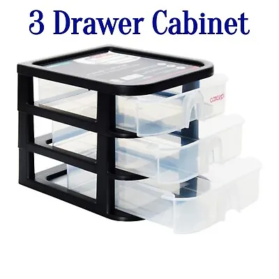 Desktop Storage Organiser Small Cabinet Drawer Desk Tidy Stationery Office Trays • £12.59