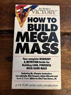 Joe Weider’s Victory : How To Build A Mega Mass (VHS 1991) • $8.64