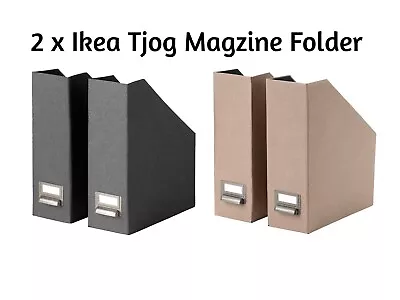 £12.99 • Buy IKEA TJOG Magazine File Holder Organiser Paper Rack Divider Tray Filer - 2 PACK