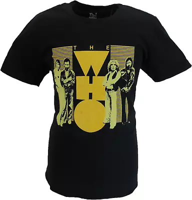 Mens Black Official The Who Yellow Band Shot T Shirt • £16.99