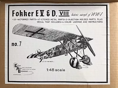 1/48 Koster Fokker EV D.VIII  Scale Model Plane IOP NLA Vacuform Kit# 7 • $15