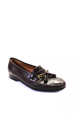 Mezlan Mens Leather Slide On Tassel Loafers Brown Size 10.5 Medium • $34.99