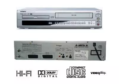 Philips DVD740VR DVD Video CD Player Combo & VHS VCR Recorder MP3 1yr WARRANTY • £169.89