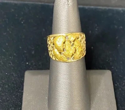 Vintage 22kt Nugget & 14kt Gold Ring Size 6.5  • $750