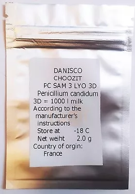 Cheese Culture PC SAM 3 LOY 3D For Cheesemaking. Penicillium Candidum Danisco  • £20