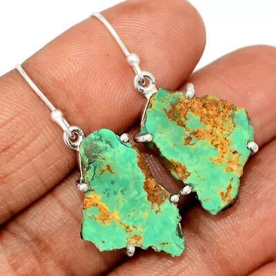 Natural Mexican Turquoise 925 Sterling Silver Earrings Jewelry CE30105 • $11.99