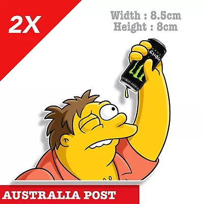 Monster Energy Drink Barney  The Simpsons Barney Funny Drunk Sticker • $6.95