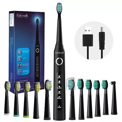 Fairywill FW-507 Electric Toothbrush 5 Cleaning Modes 2 Minutes Smart Timer USB • $31.99