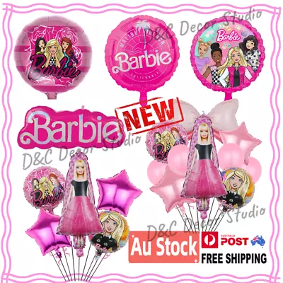 Barbie Foil Balloon Party Decorations Supplies Pink Berry Girls Party Balloons • $3.80