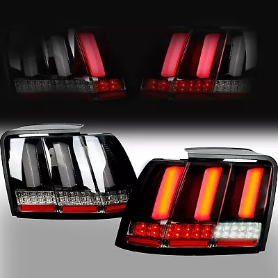 Fits 1999-2004 Ford Mustang Sequential LED Tube Tail Lights Brake Lamp 2PCS • $134.99
