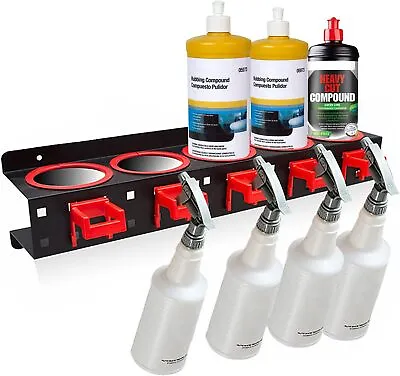 Spray Bottle Holder Aerosol Can Storage Rack Wall Mounted Van Garage • $32