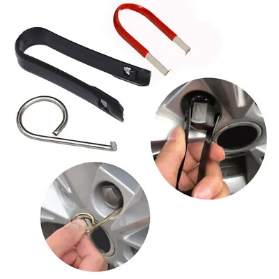 3x/Set Car Parts Wheel Bolt Nut Clip Center Cover Cap Extractor Removal Tool Kit • $2.18