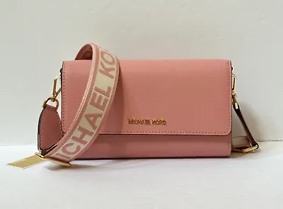 Michael Kors Jet Set Item Large Zip Around Wallet Crossbody Bag Primrose • $99.80