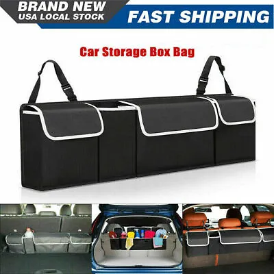 $12.21 • Buy Car Trunk Organizer Oxford Interior Accessories Back Seat Storage Bag 4 Pocket