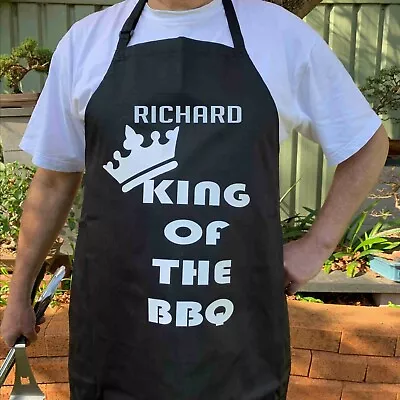 Personalised Fathers Day Apron - Fathers Day Gift -  King Of The BBQ Apron     • $25