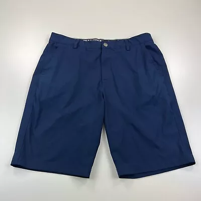 Puma Golf Shorts Mens 34  Navy Blue Flat Front Lightweight 10  Inseam Casual • $17.99