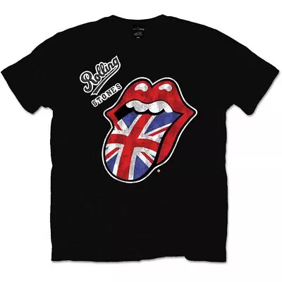 The Rolling Stones Vintage British Tongue T-Shirt Black New • $21.96