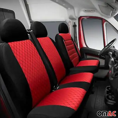 Front Car Seat Covers Protector For Volvo Black Red 2Pcs Fabric • $89.90