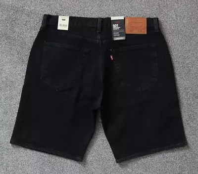 BNWT Mens Levis 501 Black Premium Denim Shorts - W36 • £39.95