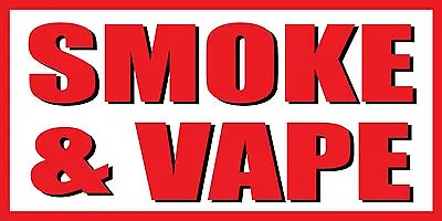 2'x4' Smoke & Vape Vinyl Banner Sign - Ecig Shop Juice Cigarettes - White • $19.99