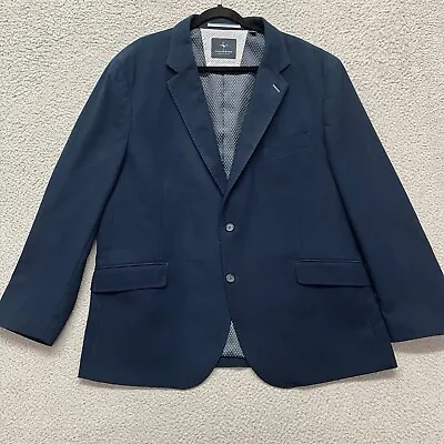 Tailorbyrd Blazer Mens 48 R Blue Sport Coat Stretch Fabric Classic Preppy • $49.88