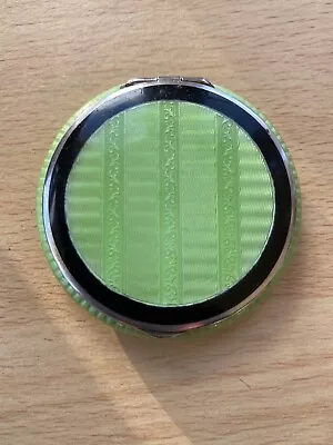 £320 • Buy Solid Silver Guilloche Enamel Powder Compact - Green-1927-Art Deco