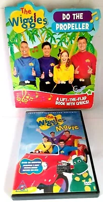 The Wiggles - Movie DVD & Do The Propeller Lift Flap & Lyrics Board Book Lot • $22.95
