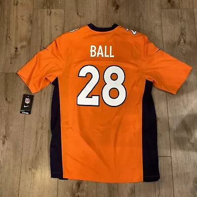 New Nike On Field Denver Broncos Orange Montee Ball 28 Jersey Size Medium Badger • $45