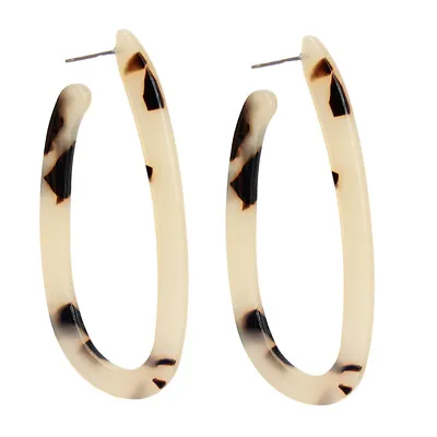 £2.64 • Buy Bohemian Acrylic Resin Round Hoop Earrings Tortoise Shell Leopard Colorful BA