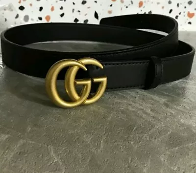 Gucci Belt Unisex Double G Black Barely Used • $82